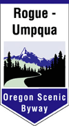 Rogue-Umpqua Scenic Byway roadsign