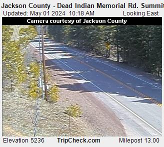 Dead Indian Memorial Road summit between Ashland and Lake of the Woods, Oregon, courtesy Jackson County Oregon and ODOT.