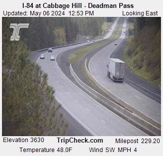 road cam, I-84 at Deadman Pass looking East