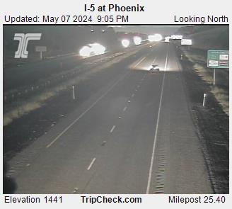 I-5 Phoenix OR, elevation 1480. Courtesy Oregon Department of Transportation