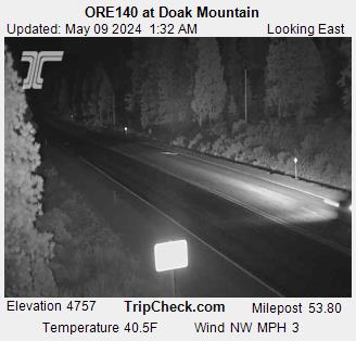 Highway 140 at Doak Mountain between  Medford and Klamath Falls, Oregon.  Courtesy Oregon Department of Transportation.