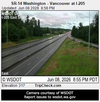 RoadCam - SR-14 Washington - Vancouver at I-205
