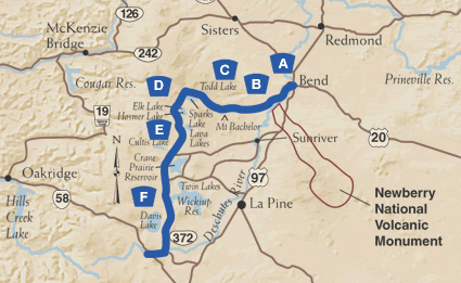 Cascade Lakes Scenic Byway Map