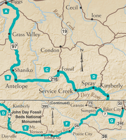 oregon scenic drives map The Journey Through Time Scenic Byway Tripcheck Oregon oregon scenic drives map