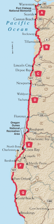 Pacific Coast Byways Map