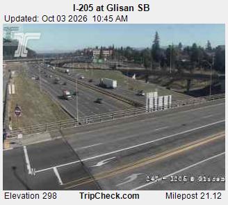 I-205 & Glisan SB traffic camera, Portland
