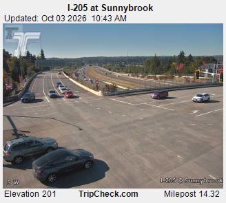 I-205 & Sunnybrook NB traffic camera