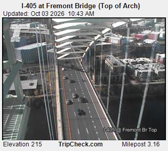 I-405 & Fremont Bridge (Top of Arch) traffic camera, Portland