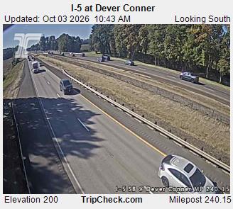 I-5 & Dever Conner traffic camera, view south