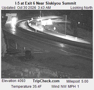 I-5 at Exit 6 Near Siskiyou Summit