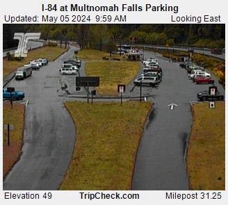 I-84 at Multnomah Falls Parking, Looking East