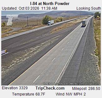 I-84 at North Powder traffic camera, Baker County