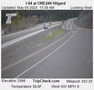 I-84 at ORE244 HIlgard,, Looking West