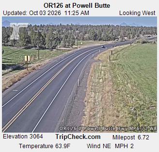 OR-126 & Powell Butte WB traffic camera