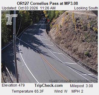 OR-127 traffic camera, view south