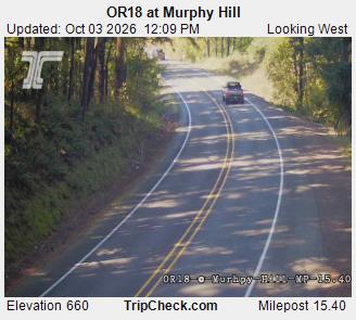 OR18 at Murphy Hill traffic camera, Polk County