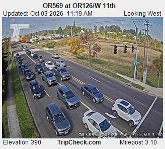 OR-569 & OR126/W 11th traffic camera, Eugene