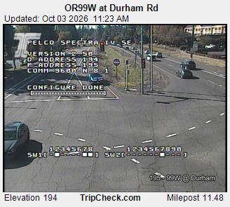 OR-99W & Durham Rd traffic camera, King City