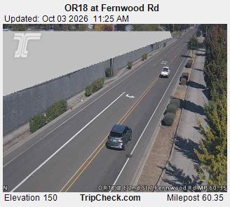 OR-18 & Fernwood Rd traffic camera, Newberg, Oregon