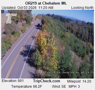 OR-219 & Chehalem Mt. traffic camera, view north