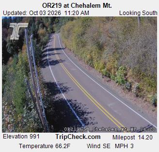 OR-219 & Chehalem Mt. traffic camera, view south