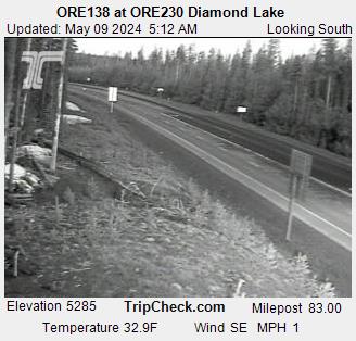 ORE 138 at ORE 230 Diamond Lake North webcam image