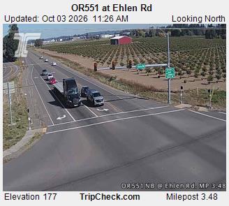 OR-551 & Ehlen Rd traffic camera, view north