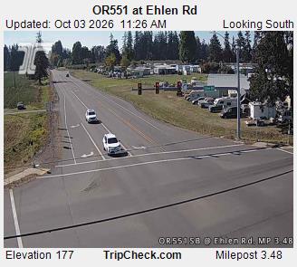 OR-551 & Ehlen Rd traffic camera, view south