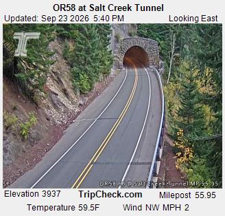 OR58 at Salt Creek Tunnel road camera
