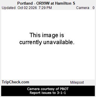OR-99W & Hamilton S traffic camera, view south, Portland