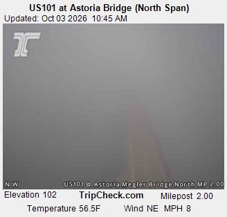 US-101 & Astoria Bridge (North Span) traffic camera, view north