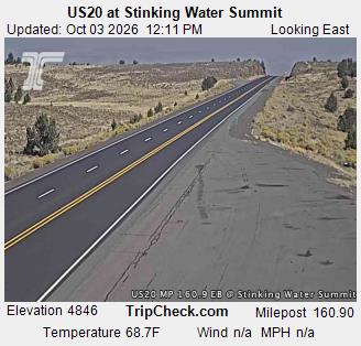 US20 at Stinking Water Summit traffic camera, Harney County