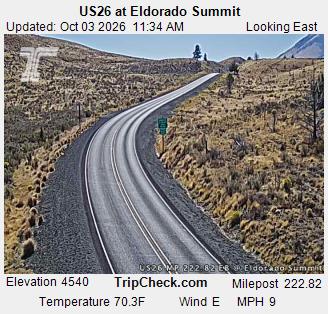 US26 at Eldorado Summit traffic camera, Baker County