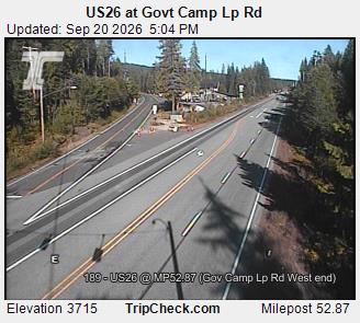 US26 at Govt Camp Lp Rd road camera