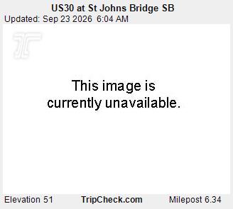 US-30 & St Johns Bridge SB traffic camera, Portland, Oregon