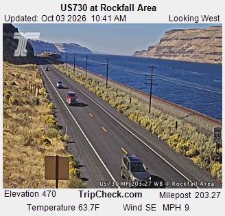 US-730 & Rockfall Area WB traffic camera