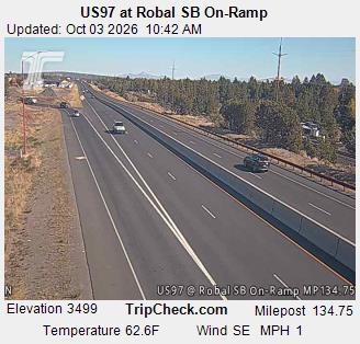 US-97 & Robal SB On-Ramp traffic camera, Bend, Oregon