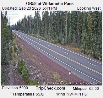 OR58 at Willamette Pass road camera