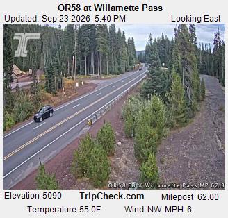 OR58 at Willamette Pass road camera