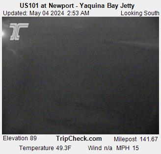 US101 at Yaquina Bay Jetty webcam image