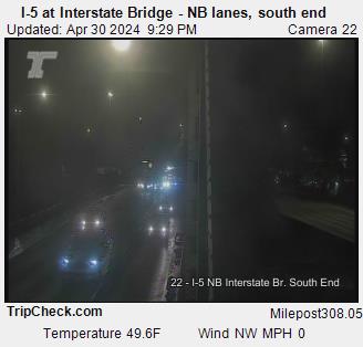 I5 at Interstate Bridge NB lanes 