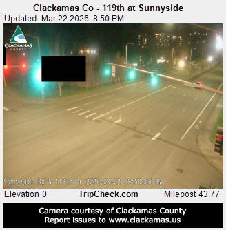 Clackamas Co - 119th at Sunnyside live webcam