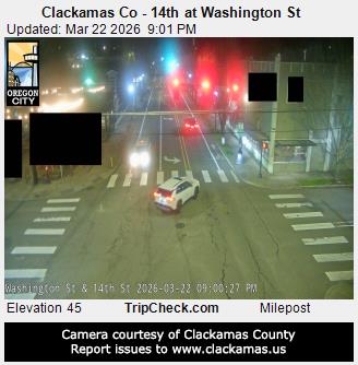 Clackamas Co - 14th at Washington St live webcam
