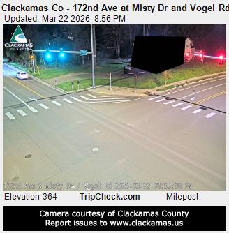 Clackamas Co - 172nd Ave at Misty Dr and Vogel Rd live webcam