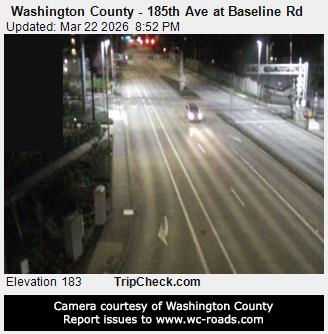 Washington County - 185th Ave at Baseline Rd live webcam
