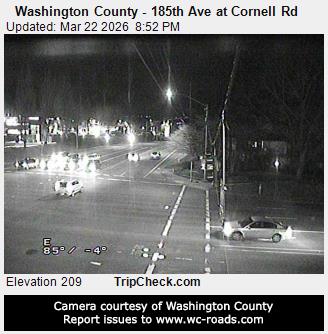 Washington County - 185th Ave at Cornell Rd live webcam