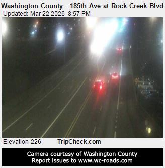 Washington County - 185th Ave at Rock Creek Blvd live webcam