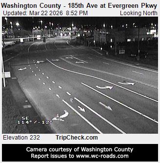 Washington County - 185th Ave at Evergreen Pkwy live webcam