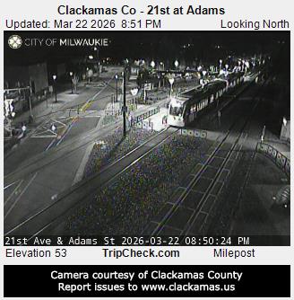 Clackamas Co - 21st at Adams live webcam