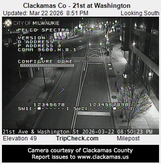 Clackamas Co - 21st at Washington live webcam